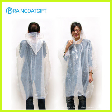 Branco transparente Transparente PE Disposbale Raincoat Rpe-076